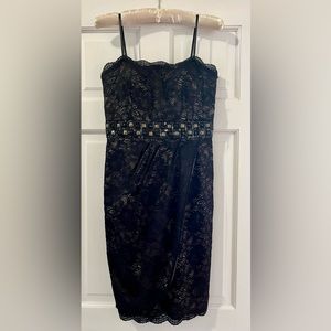 David Meister, Cocktail, Corset, black lace Dress, Size 6